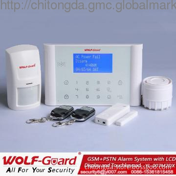 gsm alarm system with LCD Display And Touchkeypad